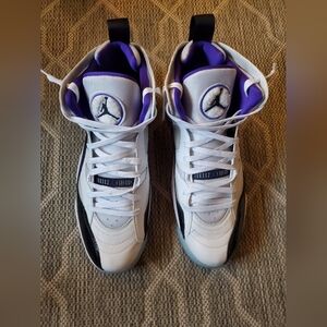 Nike Jordan Jumpman Two Trey Purple and White Sneakers Size 13